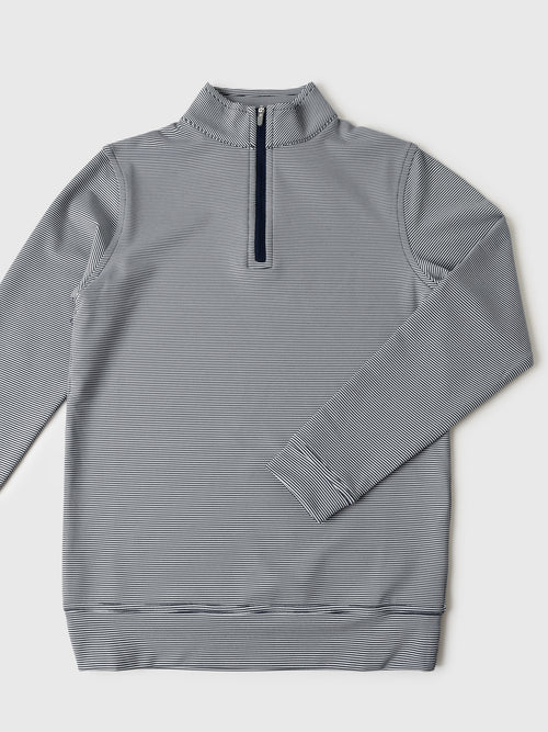 Peter Millar Youth Collection Boys' Perth Sugar Stripe Performance Quarter-Zip