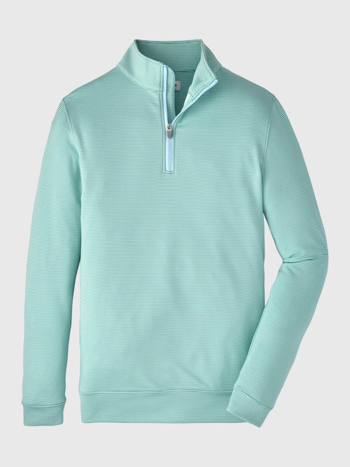 Peter Millar Youth Collection Boys' Perth Sugar Stripe Performance Quarter-Zip