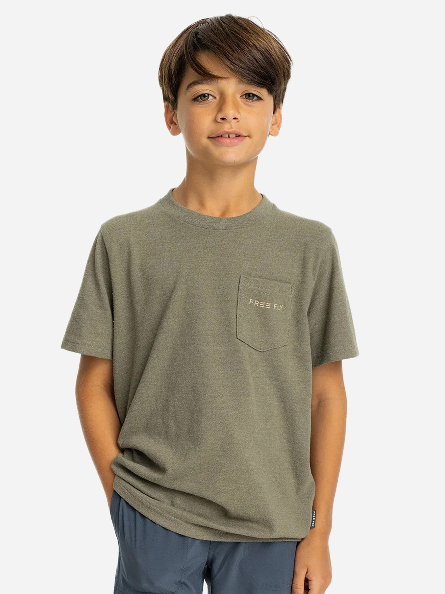 Free Fly Boys' Redfish Camo Pocket Tee - Saint Bernard