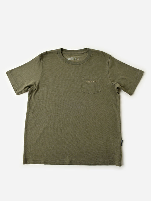 Free Fly Boys' Redfish Camo Pocket Tee