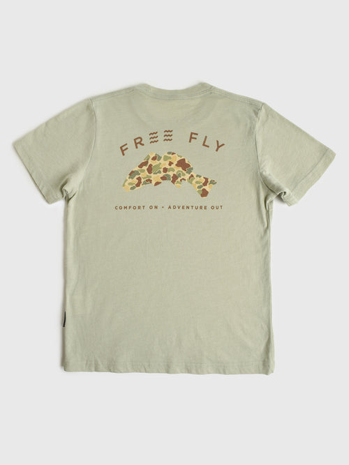 Free Fly Boys' Vintage Camo Redfish Tee