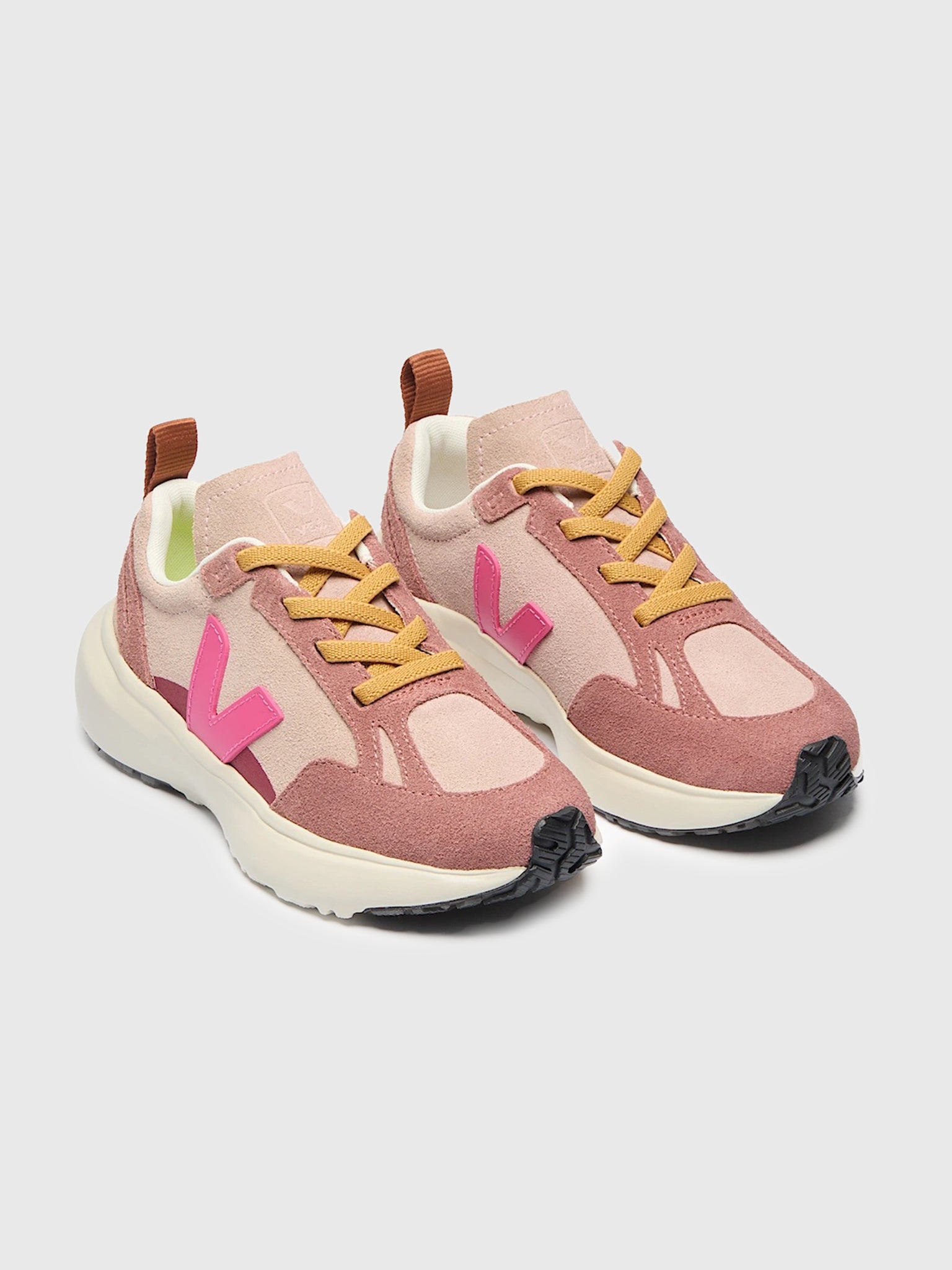 VEJA Kids' Small Canary Elastic Laces Suede Sneaker - Saint Bernard