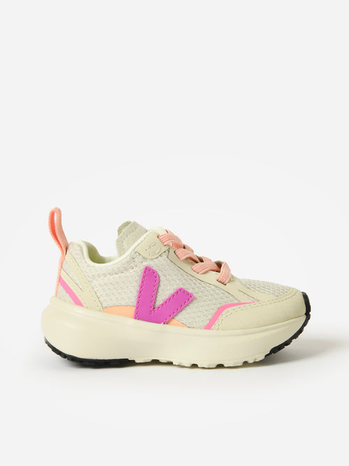 VEJA Kids' Small Canary Elastic Laces Alveomesh Sneaker