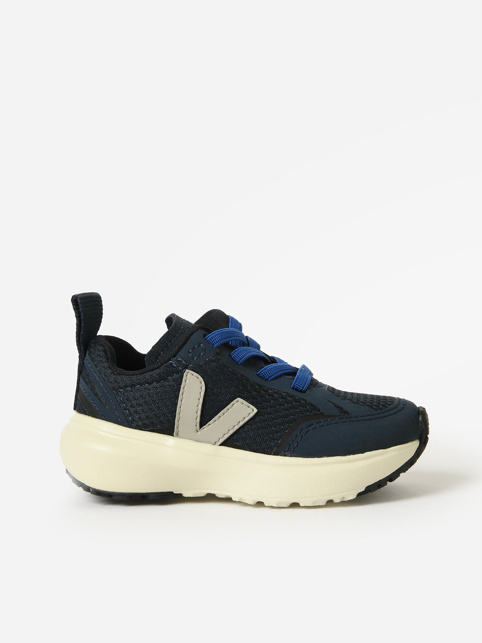 VEJA Kids' Small Canary Elastic Laces Alveomesh Sneaker - Saint Bernard