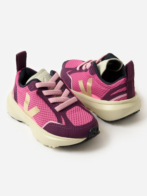 VEJA Kids' Small Canary Elastic Laces Alveomesh Sneaker