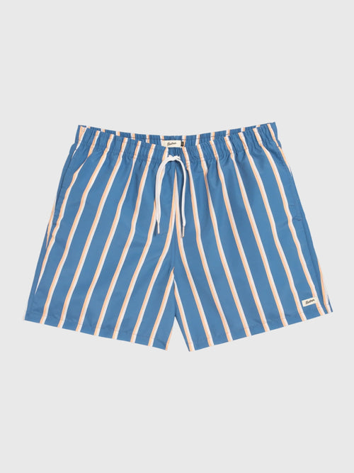 Bather Men's Yellow & White Fine Stripe Swim Trunk
