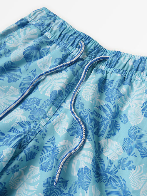 Peter Millar Youth Collection Boys' Linework Monstera Swim Trunk