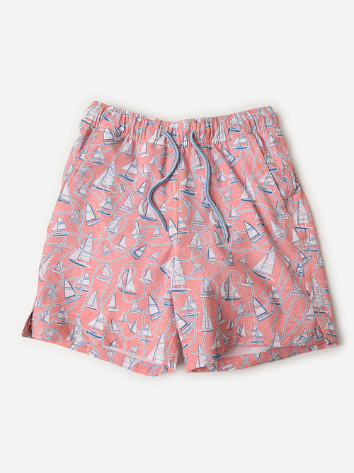 Peter Millar Youth Collection Boys' Boats And Ropes Swim Trunk