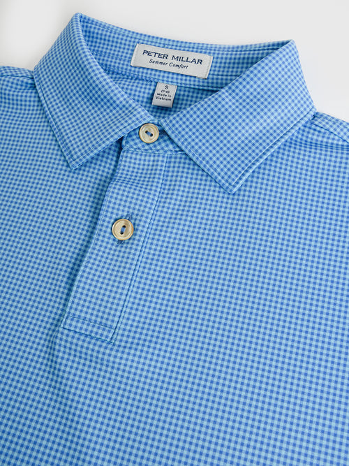 Peter Millar Youth Collection Boys' Gingham Performance Jersey Polo