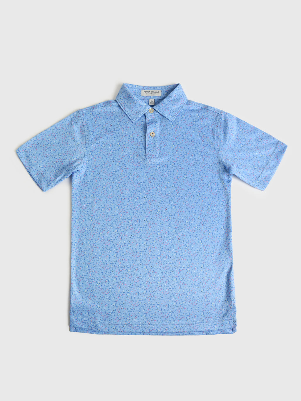 Peter Millar Youth Collection Boys' Macaw Performance Jersey Polo - Saint Bernard