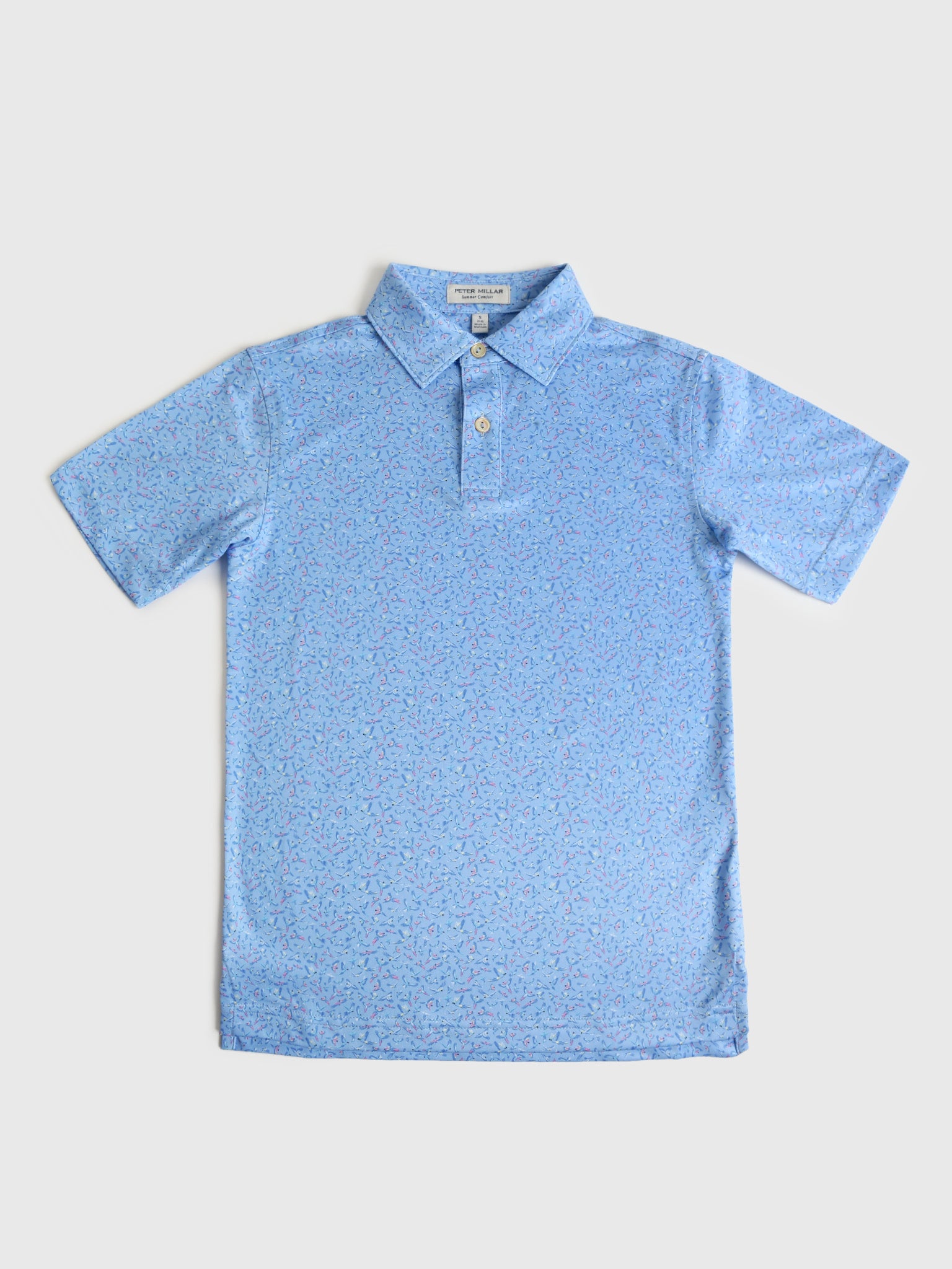 Peter Millar Youth Collection Boys' Macaw Performance Jersey Polo - Saint Bernard