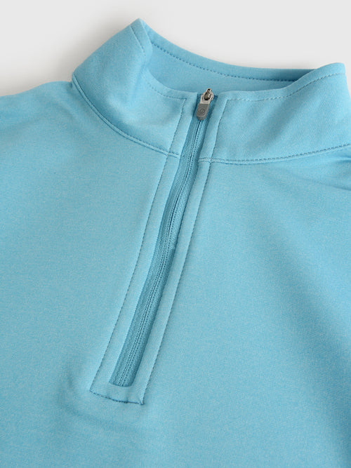 Peter Millar Youth Collection Boys' Perth Mélange Stripe Performance Quarter-Zip