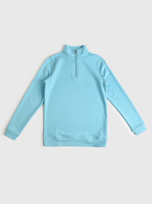 Peter Millar Youth Collection Boys' Perth Mélange Stripe Performance Quarter-Zip