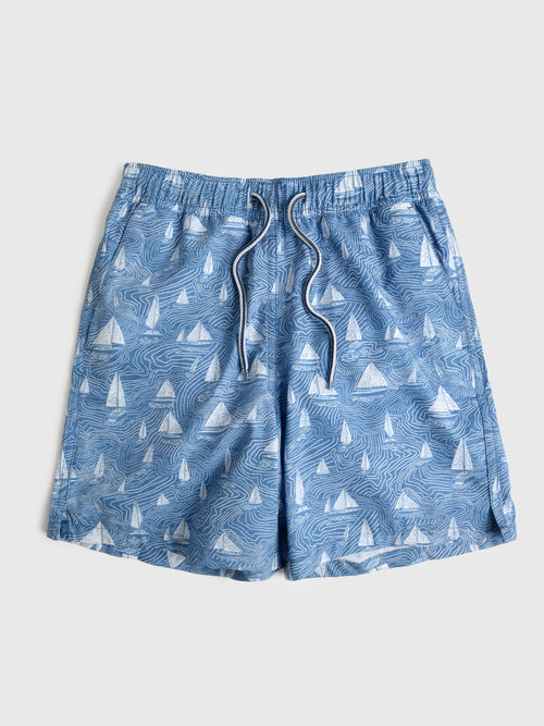 Peter Millar Youth Collection Boys' Set Sail Swim Trunk