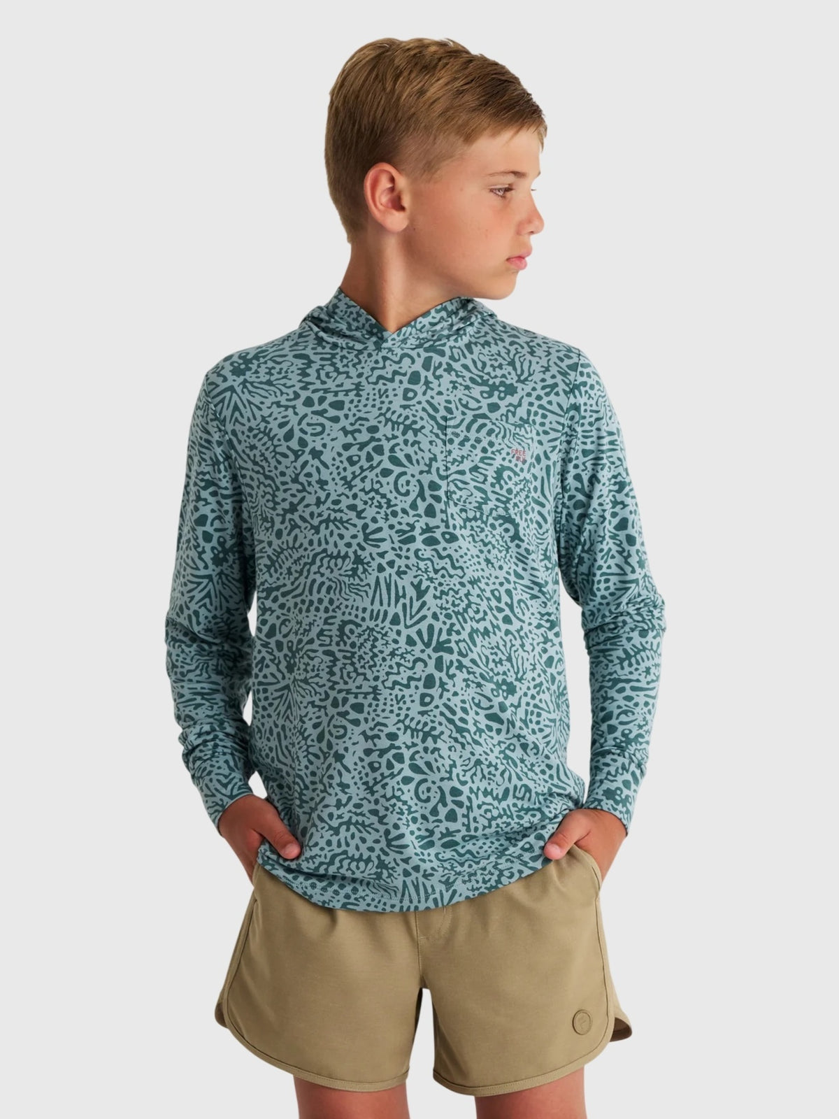 Free Fly Boys' Bamboo Shade Hoodie - Saint Bernard
