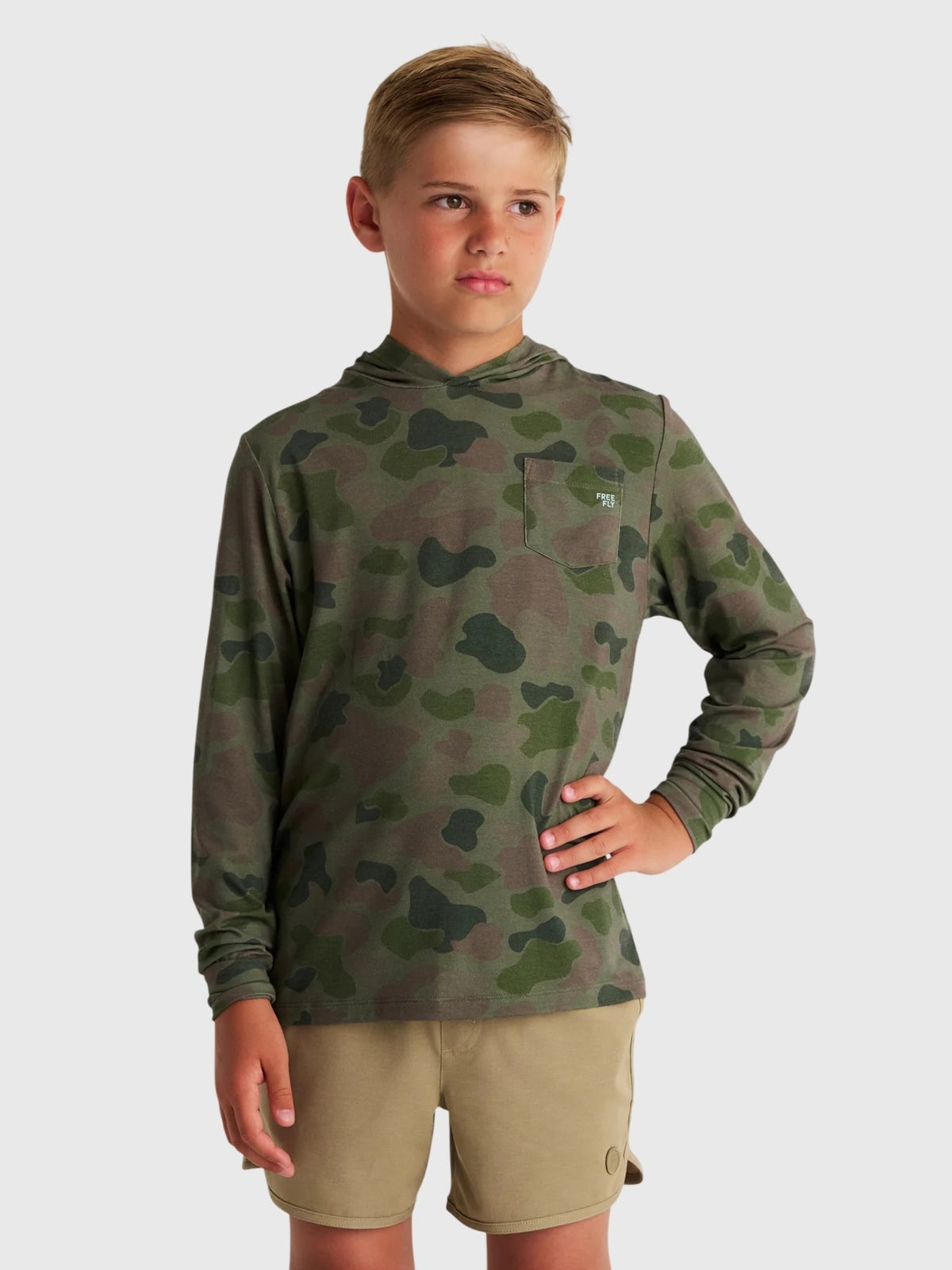 Free Fly Boys' Bamboo Shade Hoodie - Saint Bernard