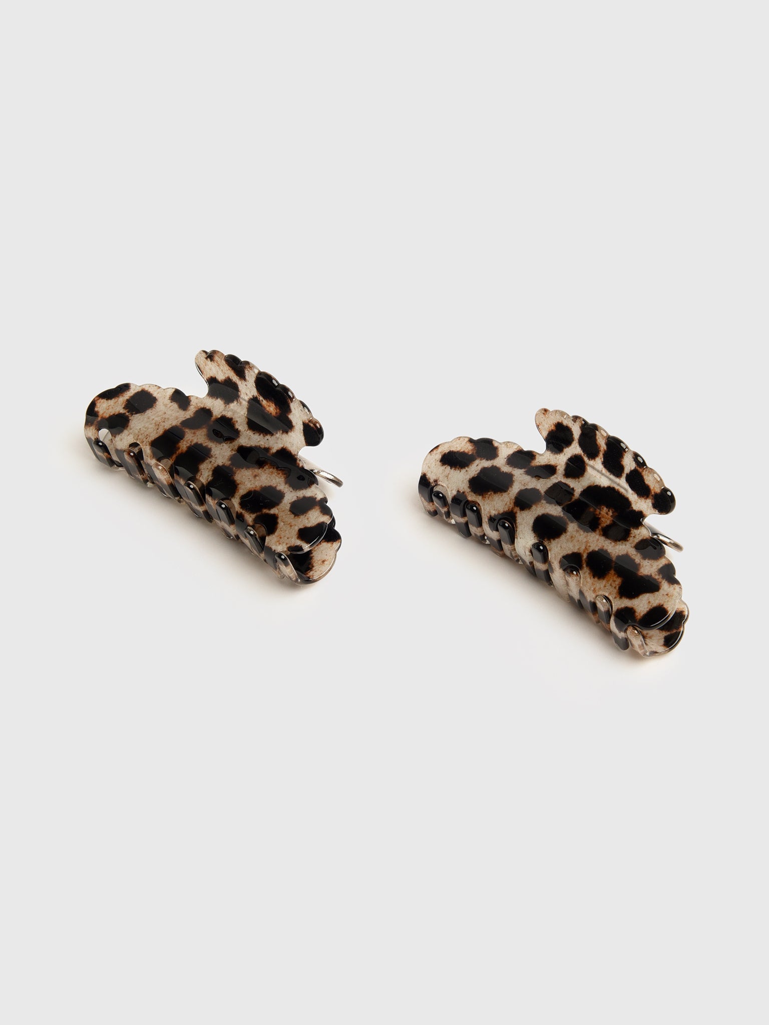 Loeffler Randall Yuri Leopard Hair Clip Set - Saint Bernard