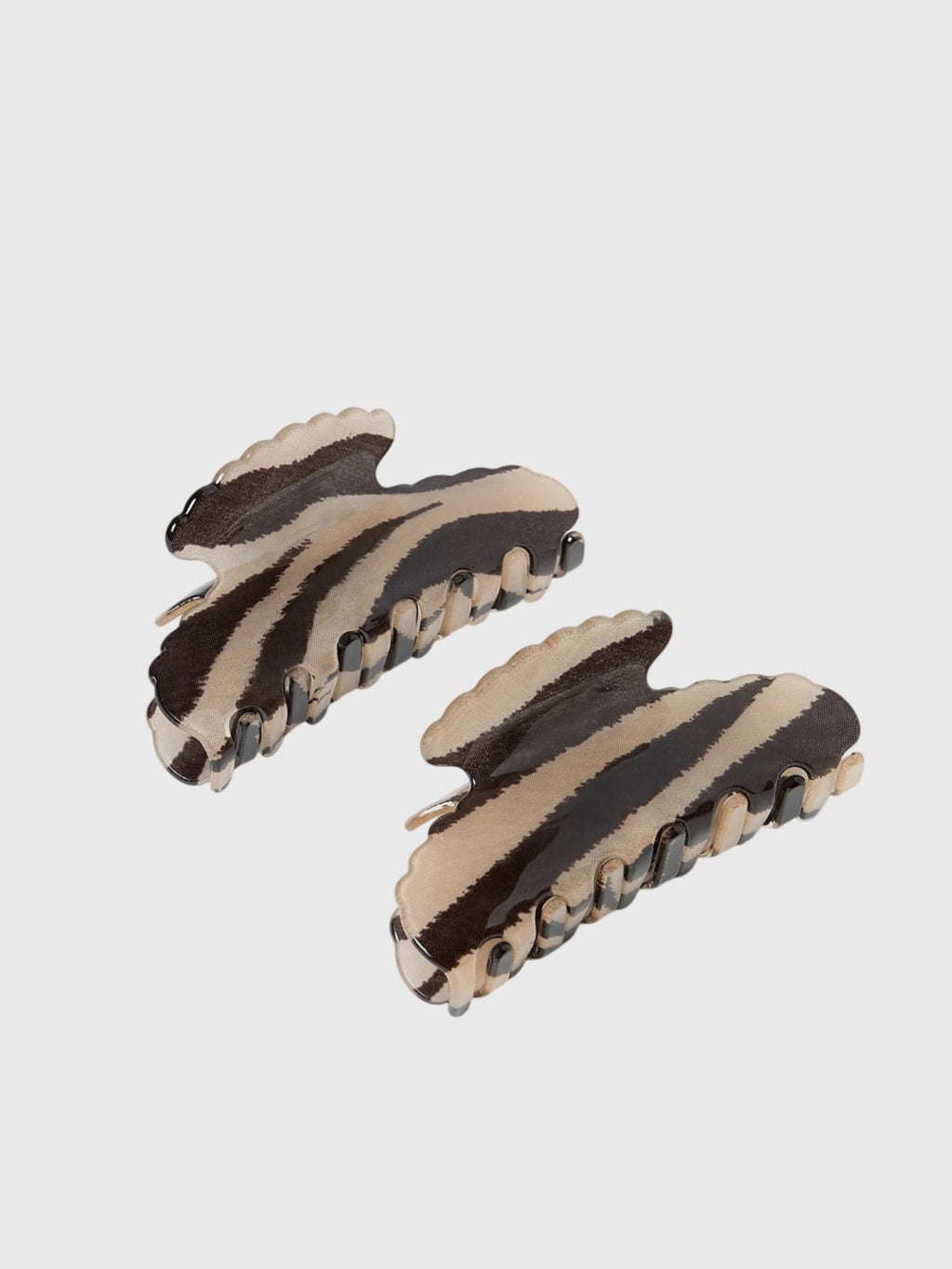 Loeffler Randall Yuri Zebra Hair Clip Set - Saint Bernard