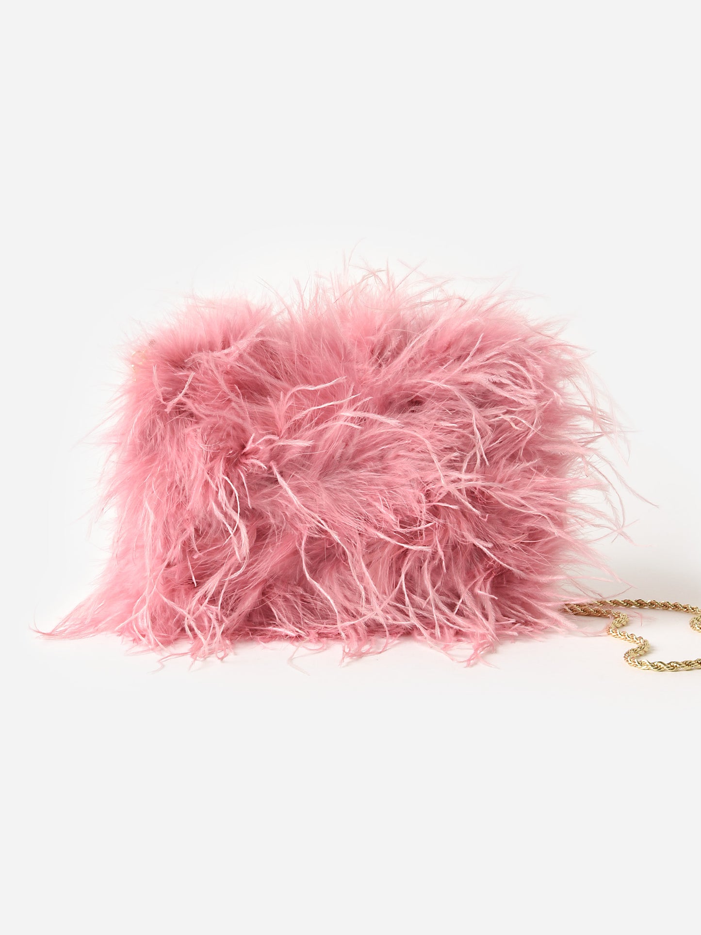 Loeffler Randall Zahara Feather Mini Pouch - Saint Bernard