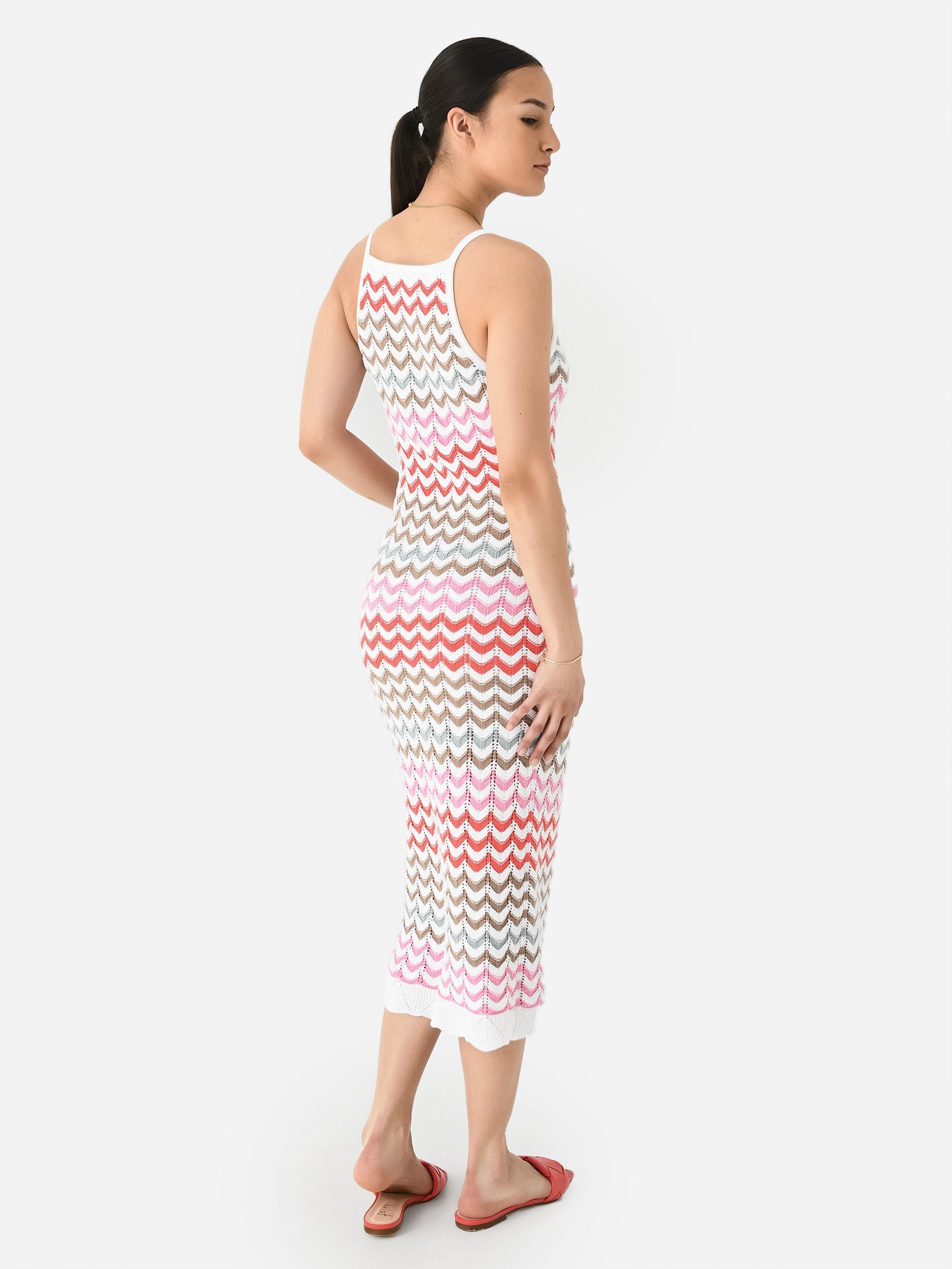 Z Supply Women's Camille Stripe Crochet Midi Dress