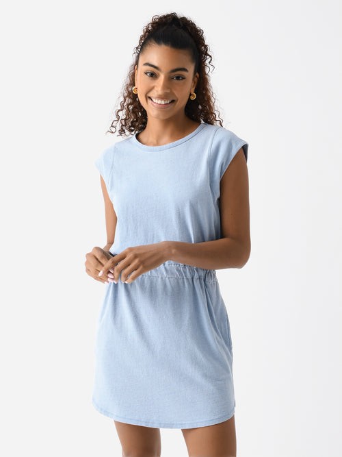 Z Supply Women's Paxton Knit Denim Jersey Mini Dress