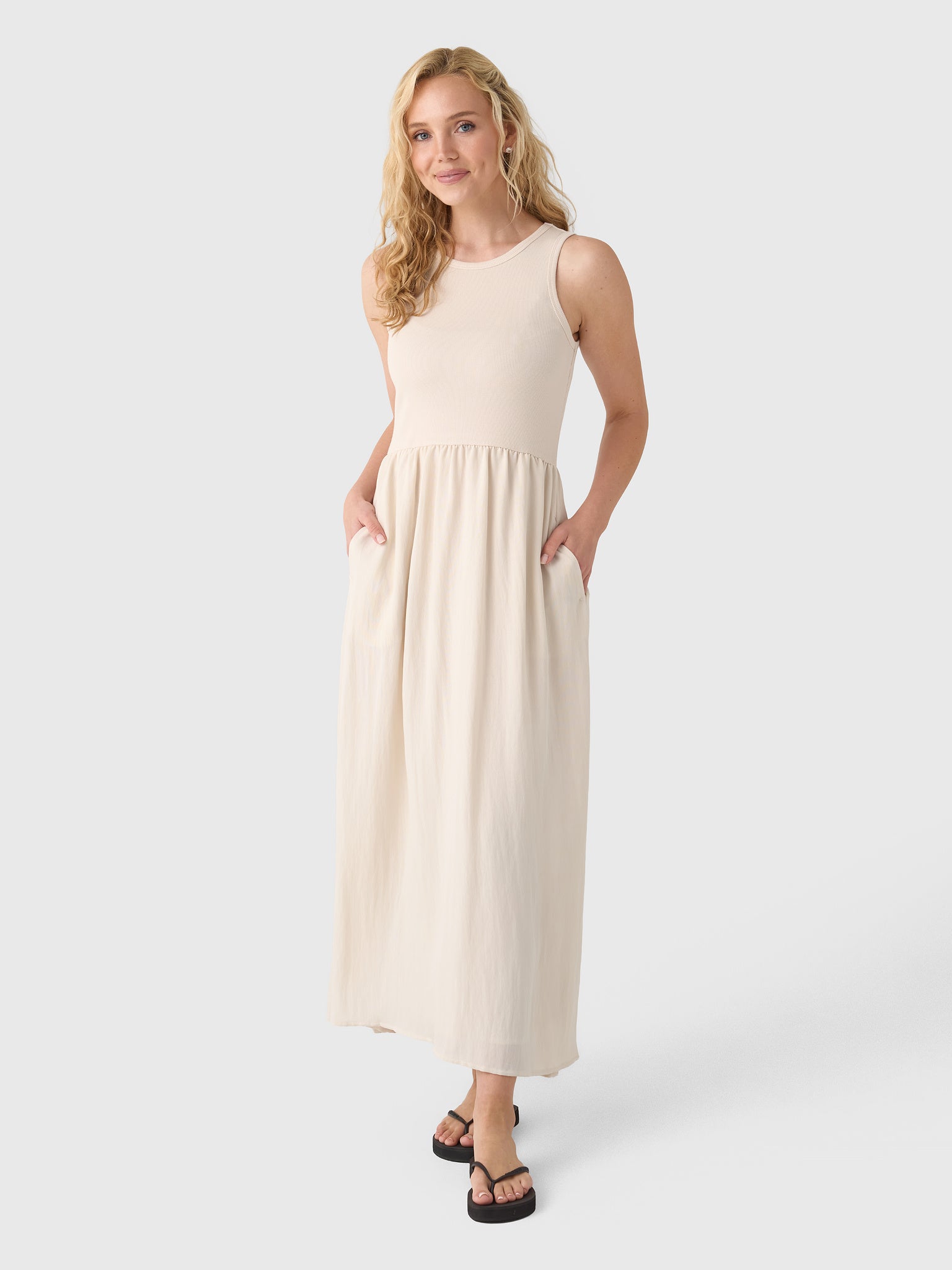 z supply charlotte midi dress Z Supply Charlotte Midi Dress in Blue Light XS