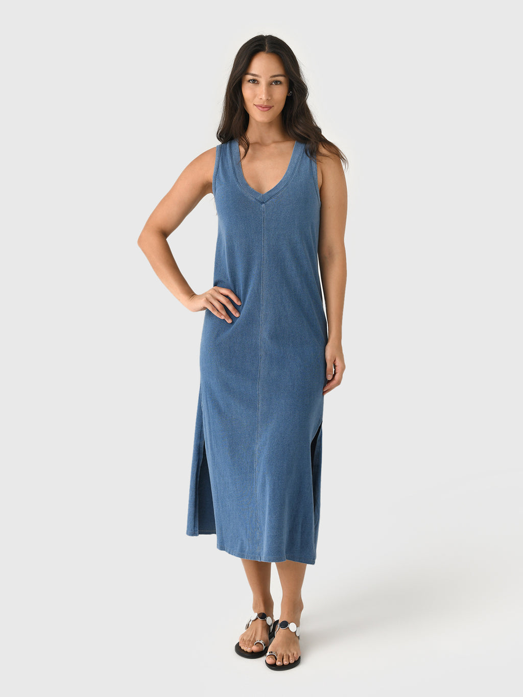 Z Supply Women's Palisades Jersey Denim Dress - Saint Bernard