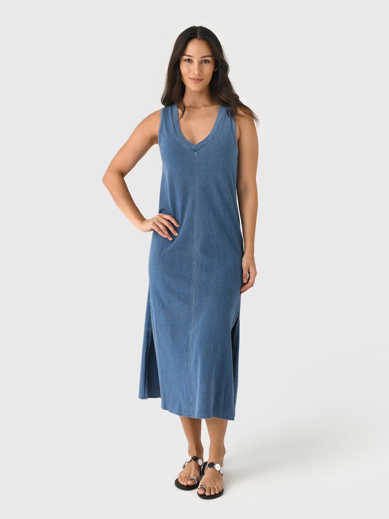 Z Supply Women's Palisades Jersey Denim Dress - Saint Bernard