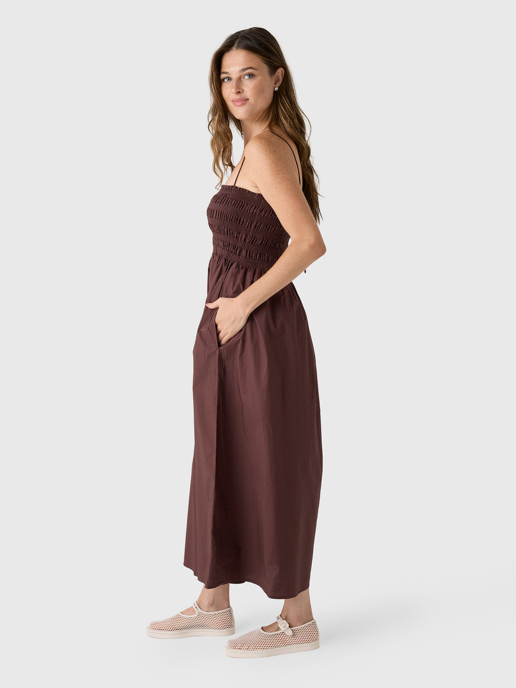 Z Supply Women's Cornelia Poplin Maxi Dress - Saint Bernard
