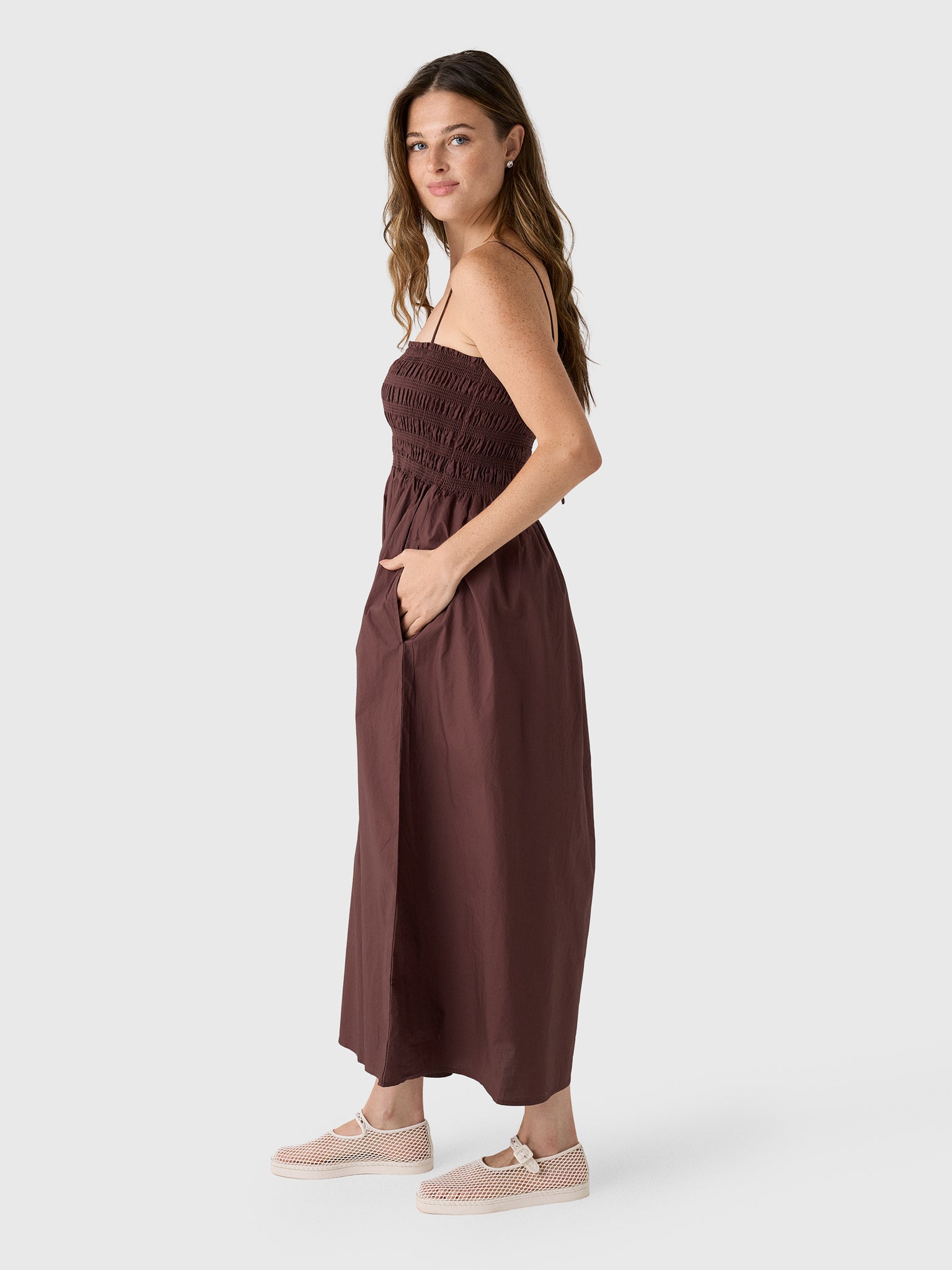 Z Supply Women's Cornelia Poplin Maxi Dress - Saint Bernard