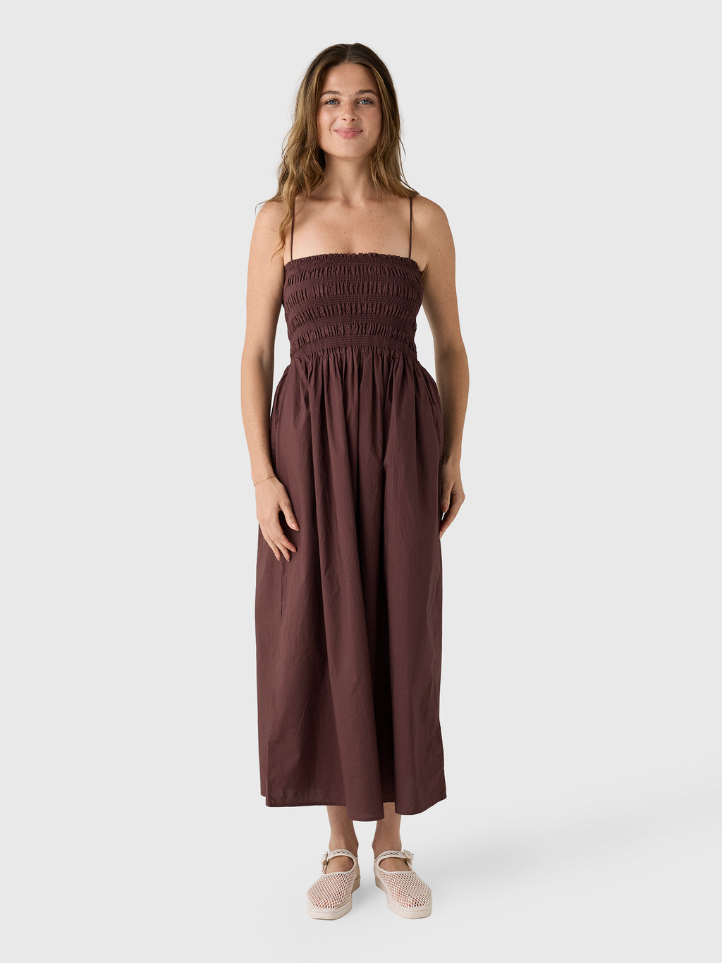 Z Supply Women's Cornelia Poplin Maxi Dress - Saint Bernard
