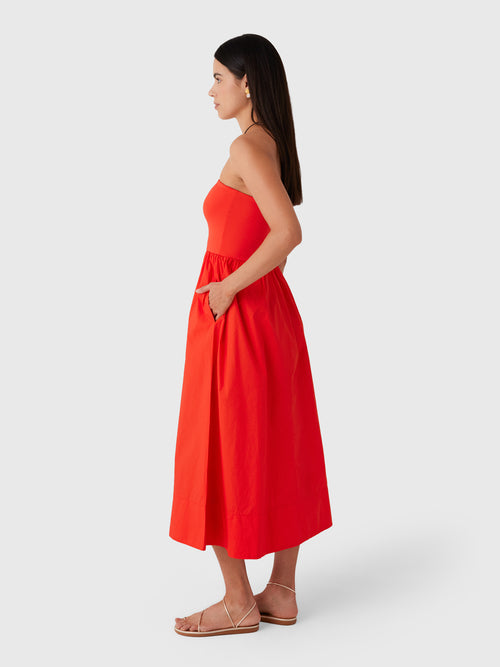 Z Supply Women's Sunsought Strapless Midi Dress