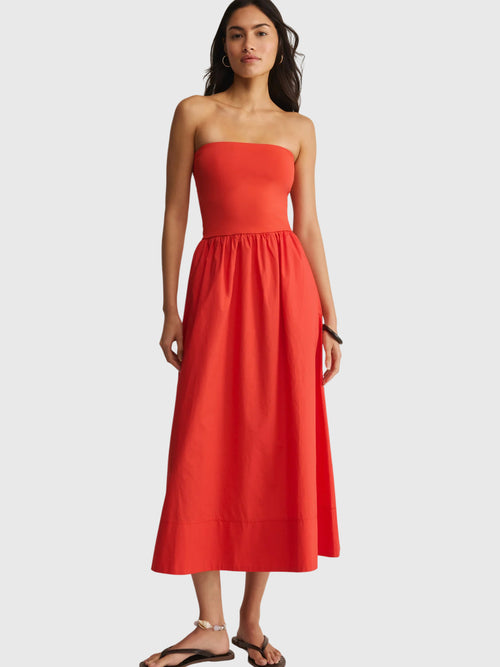 Z Supply Women's Sunsought Strapless Midi Dress