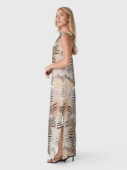 Paris Georgia Women's Zebra Slip Dress - Saint Bernard
