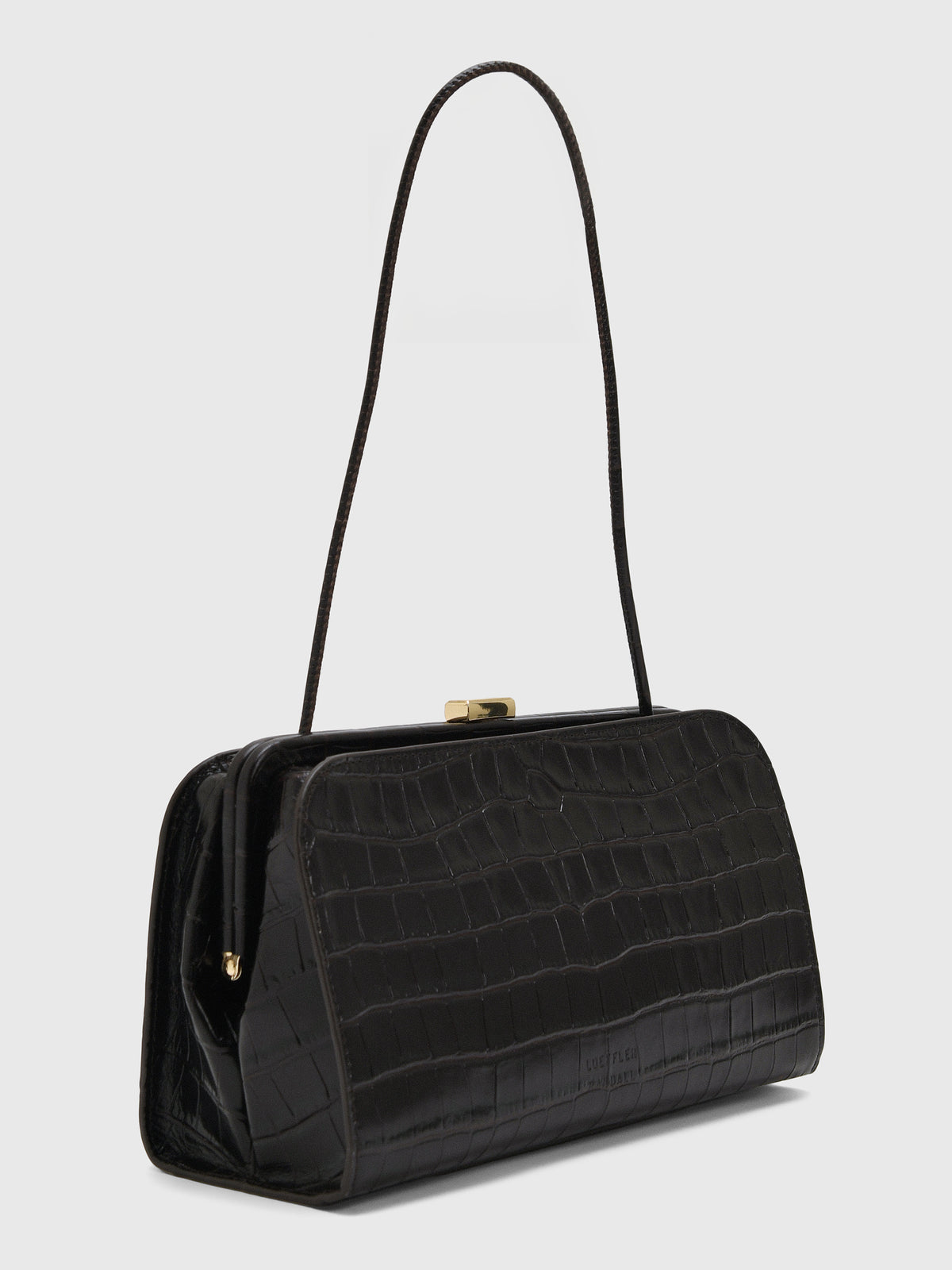 Loeffler Randall Zella Crocodile Leather Clutch - Saint Bernard