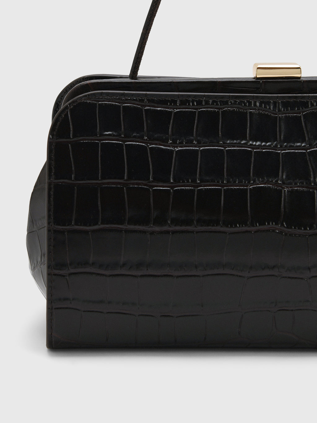 Loeffler Randall Zella Crocodile Leather Clutch - Saint Bernard