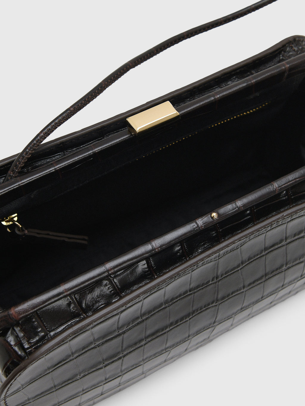 Loeffler Randall Zella Crocodile Leather Clutch - Saint Bernard