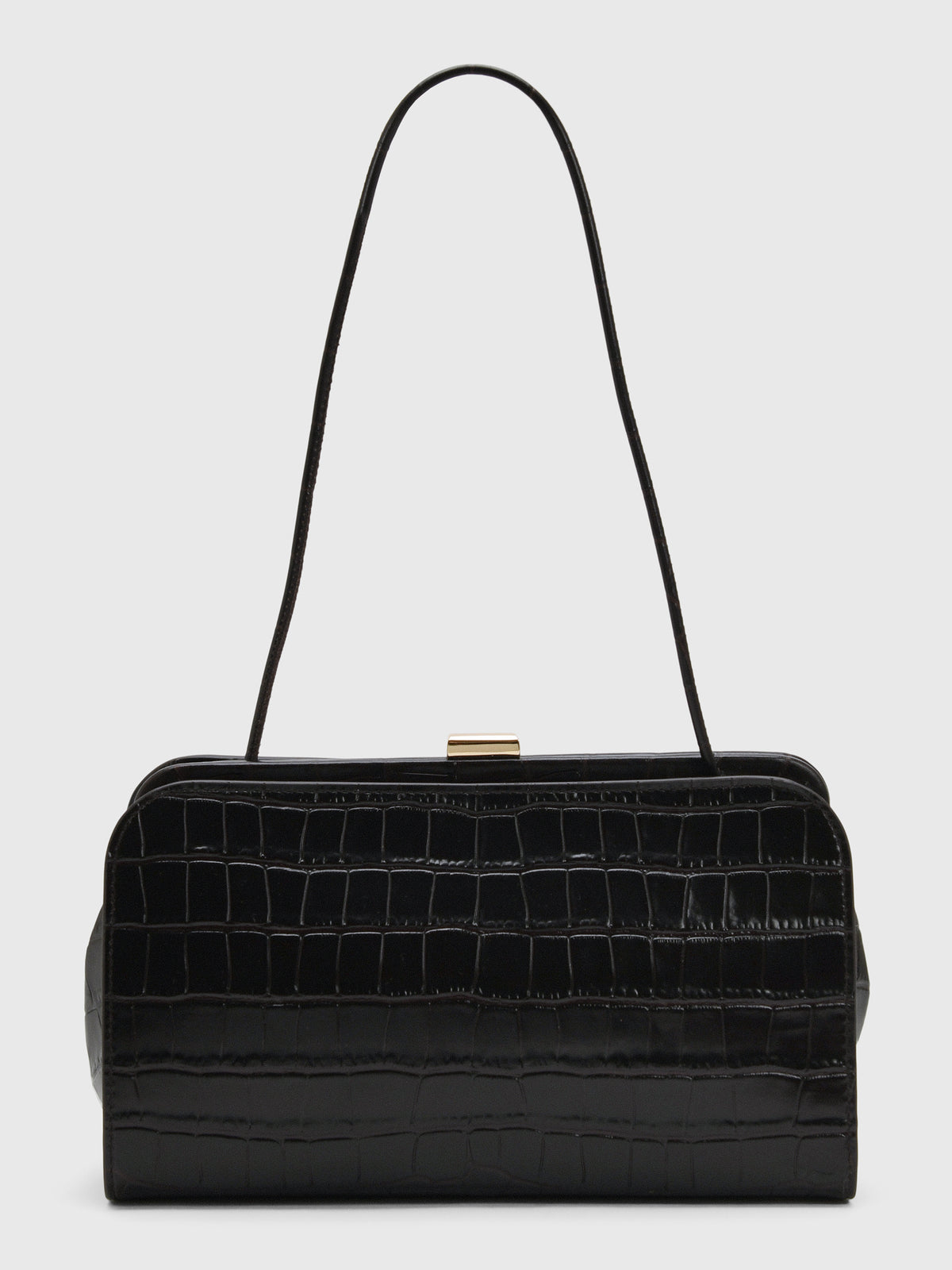 Loeffler Randall Zella Crocodile Leather Clutch - Saint Bernard