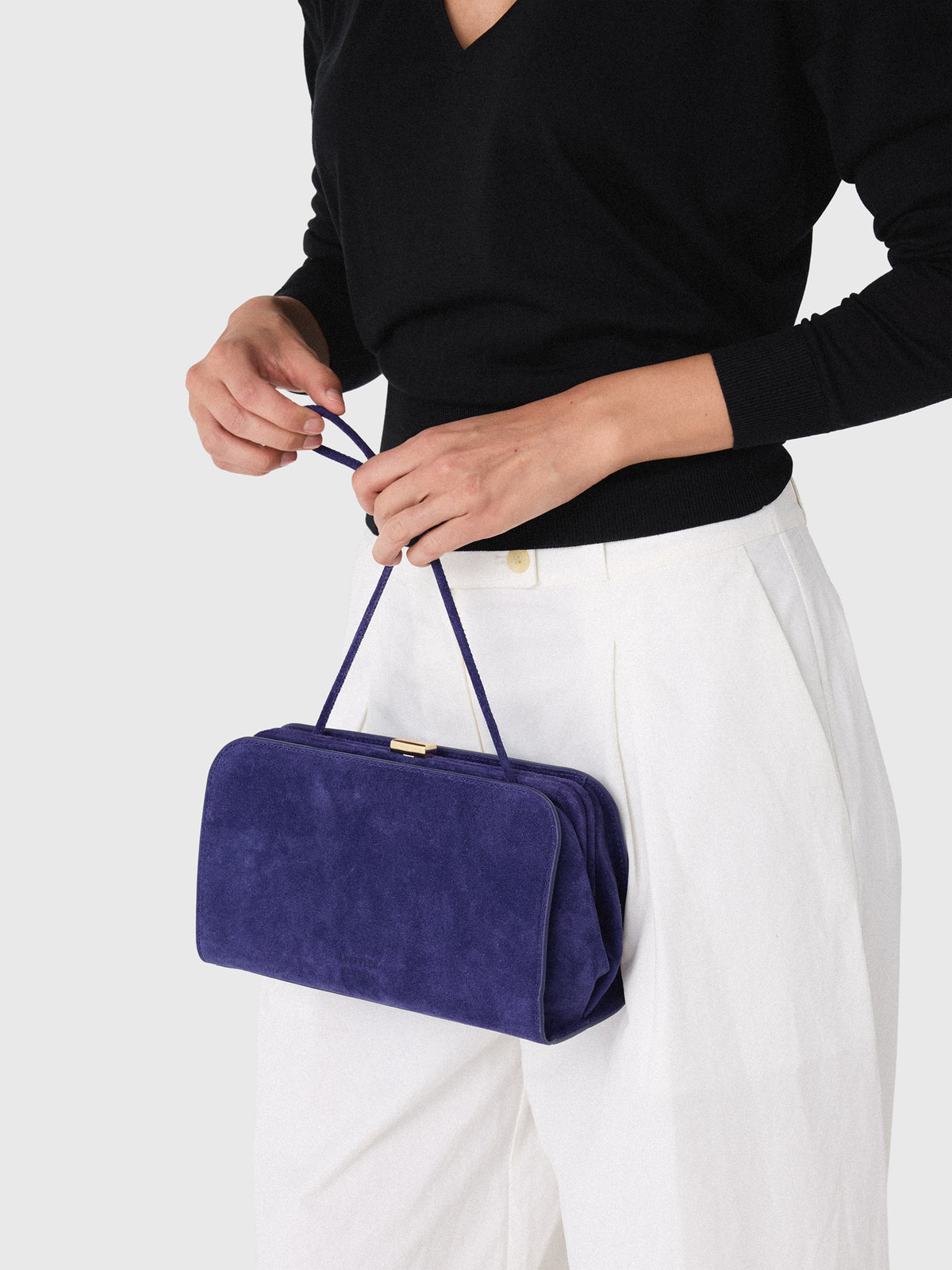 Loeffler Randall Zella Suede Clutch - Saint Bernard
