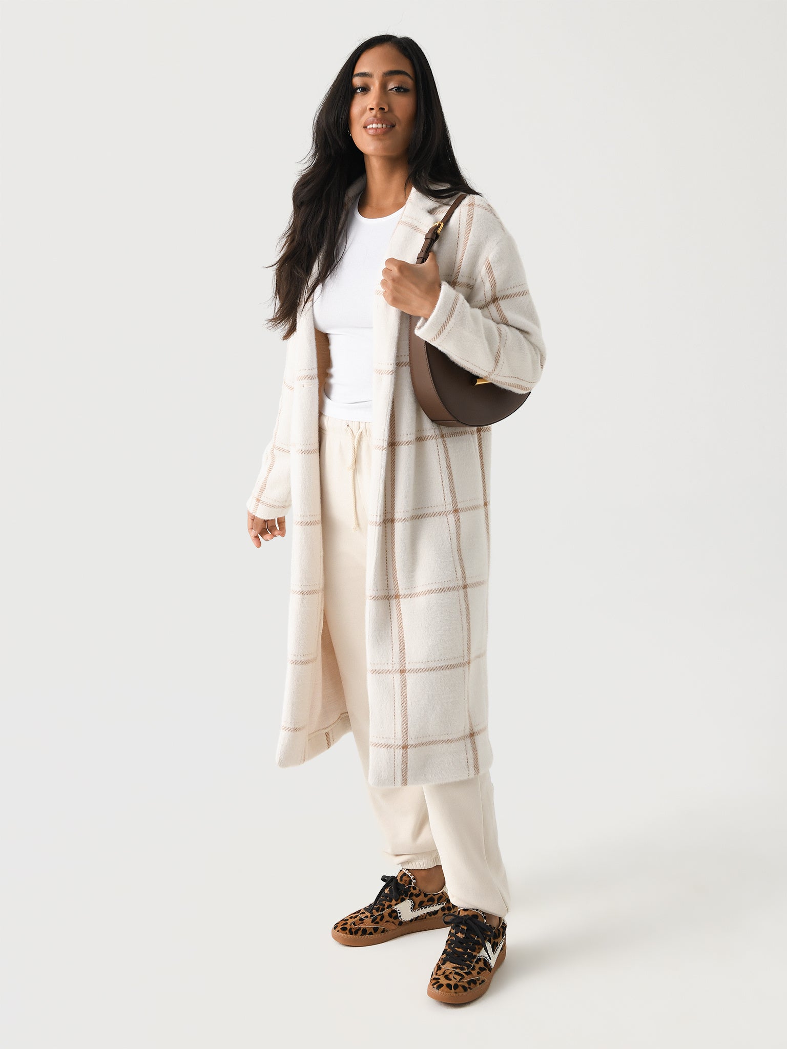 Z Supply Women's Mason Windowpane Coat | $199.00 | Saint Bernard