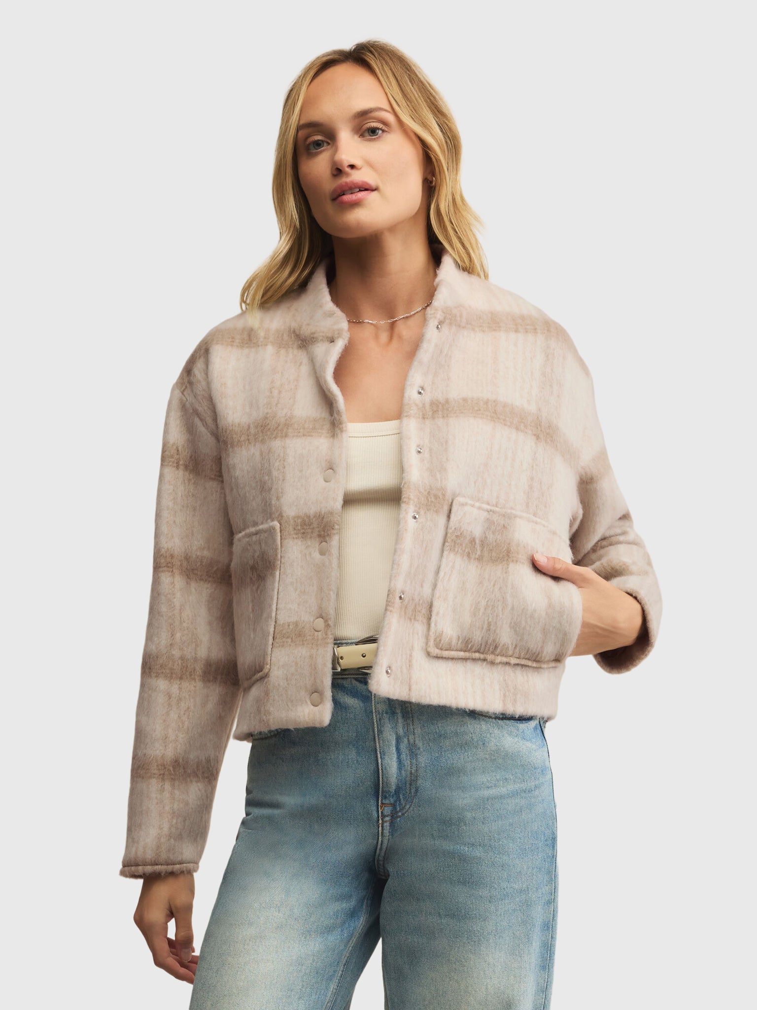 Z Supply Women's Cambridge Plaid Jacket - Saint Bernard
