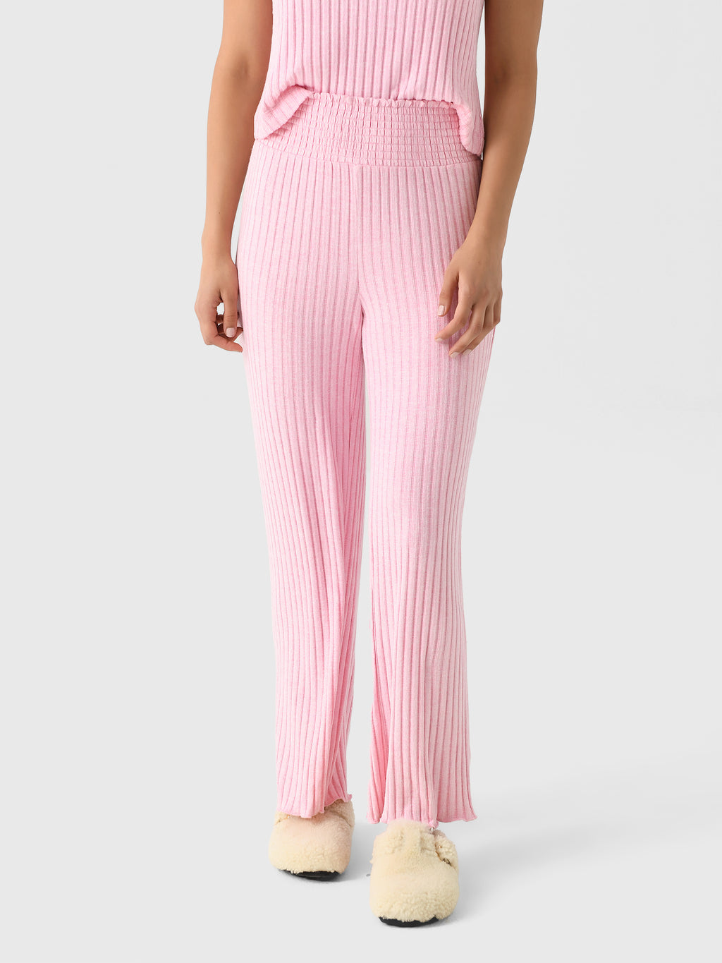 Z Supply Women's Dawn Smocked Rib Pant - Saint Bernard