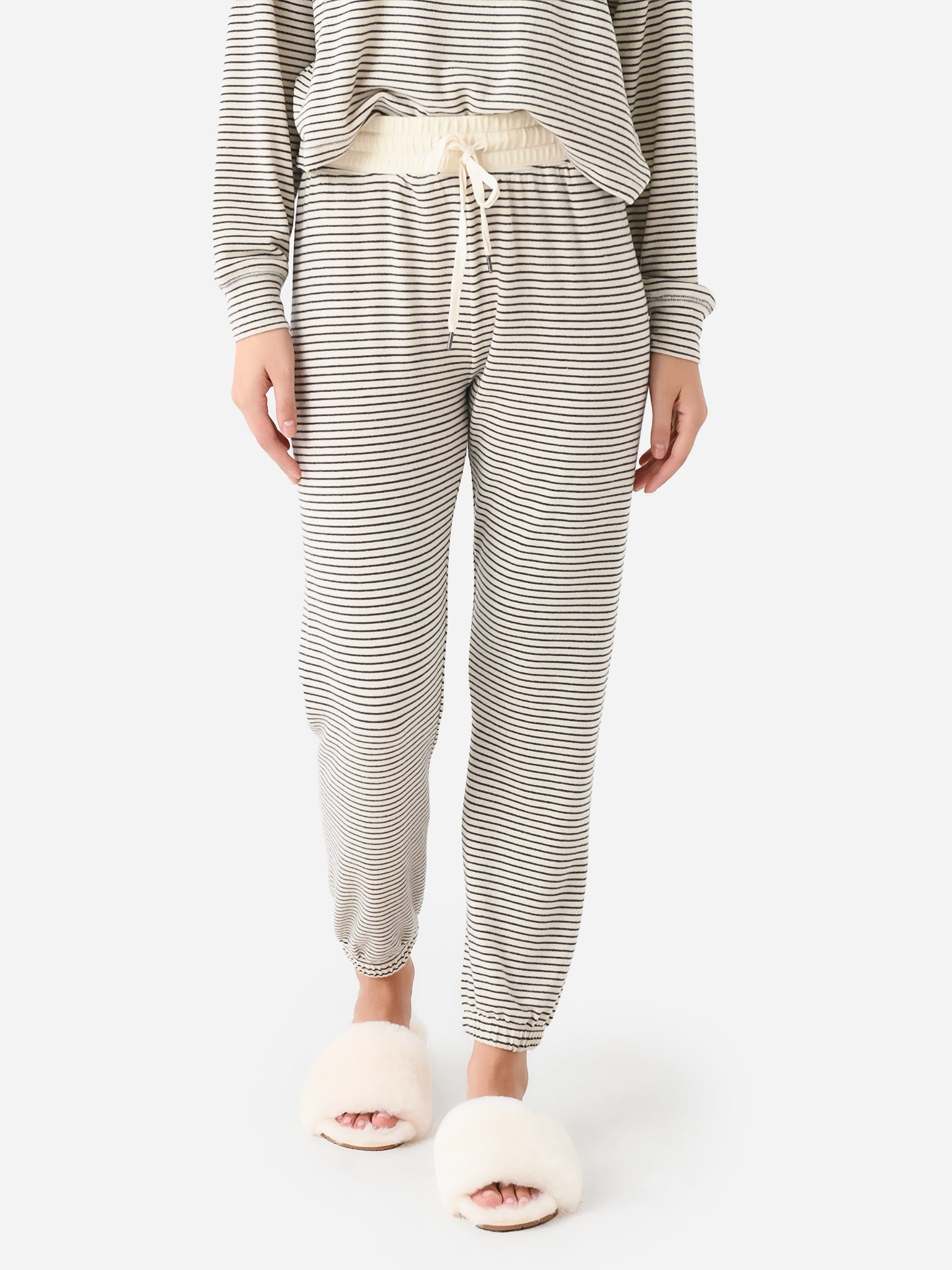 Z Supply Women's Lounge Stripe Jogger - Saint Bernard