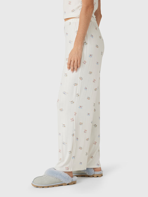 Z Supply Women's Tea Time Silky Pointelle Pant - Saint Bernard