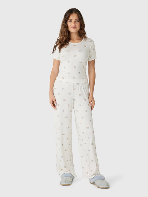 Z Supply Women's Tea Time Silky Pointelle Pant - Saint Bernard
