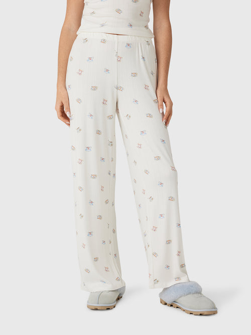 Z Supply Women's Tea Time Silky Pointelle Pant - Saint Bernard