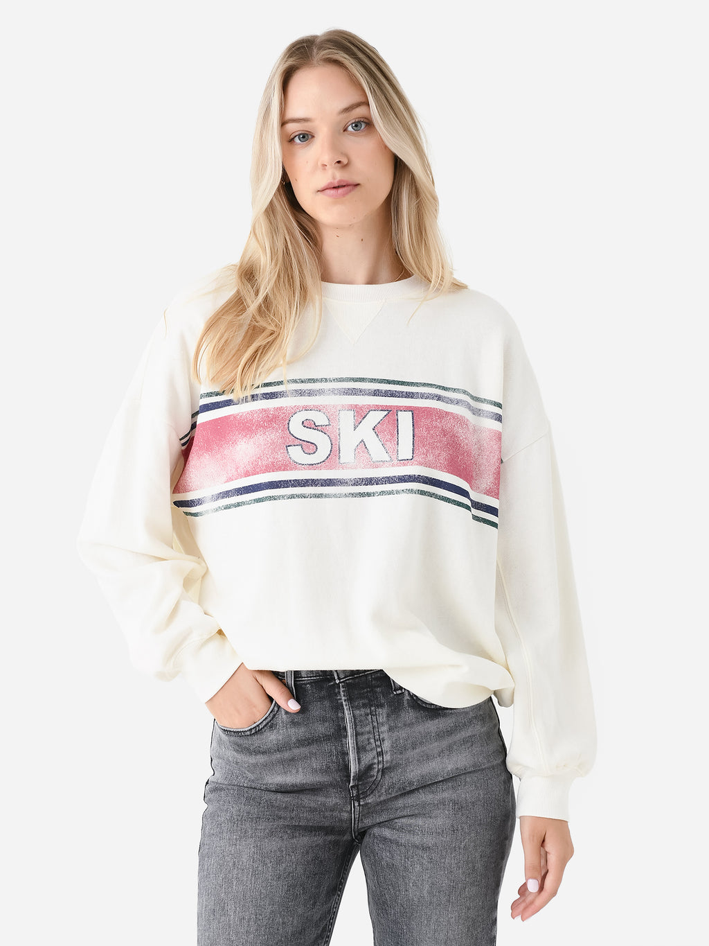 Z Supply Women's Oversized Ski Sweatshirt - Saint Bernard