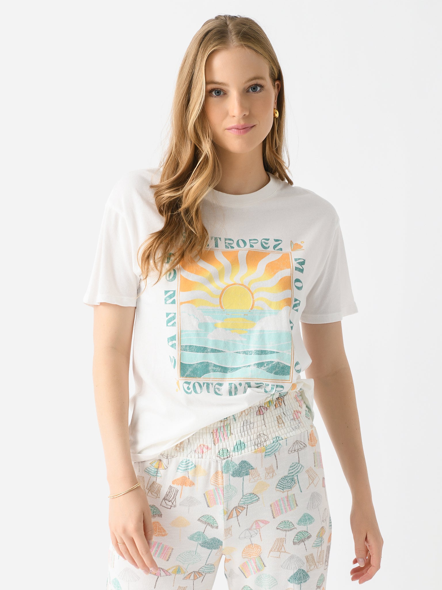 Z Supply Women's St. Tropez Boyfriend Tee - Saint Bernard