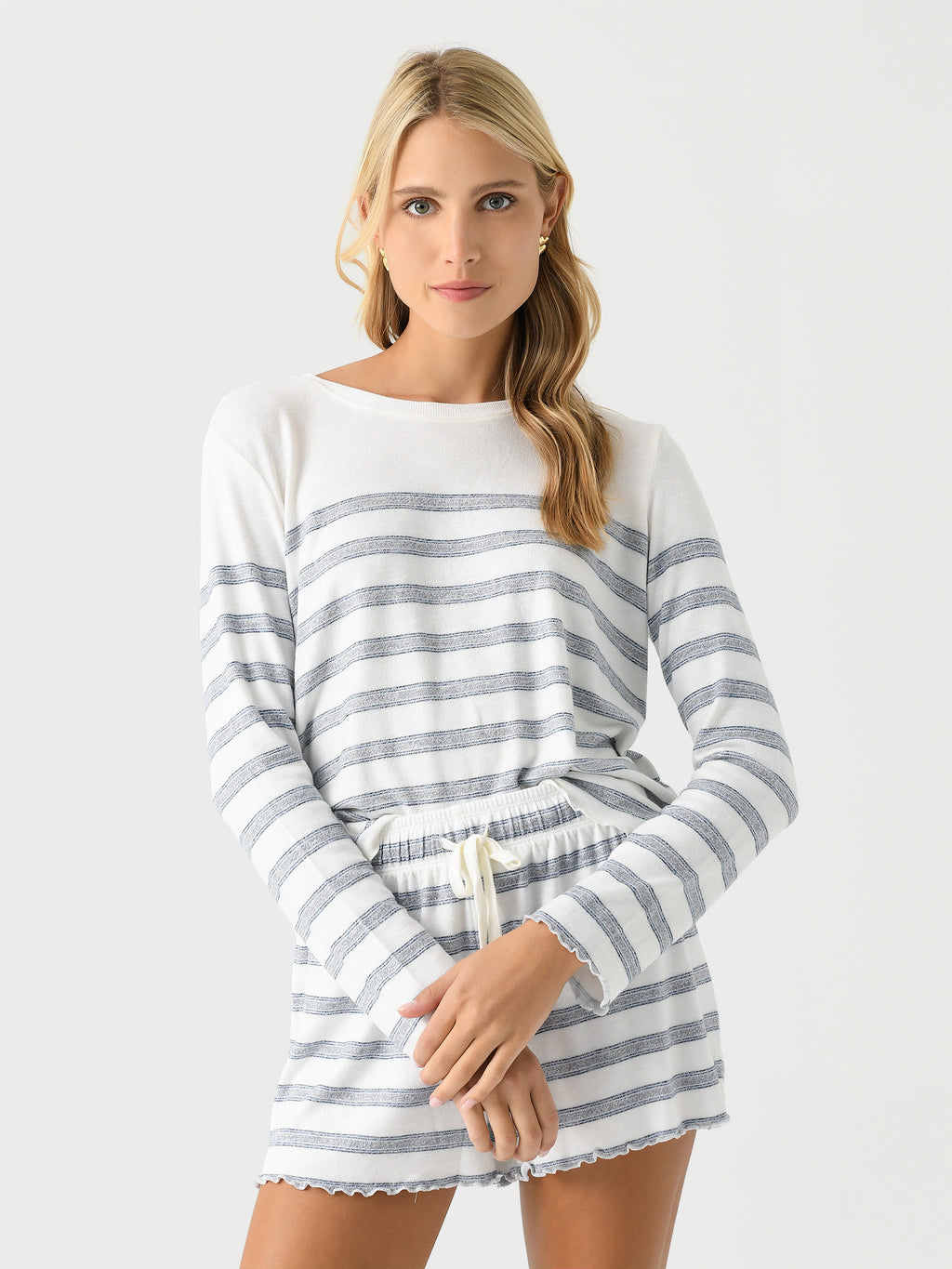 Z Supply Women's Hometown Stripe Long Sleeve Top - Saint Bernard