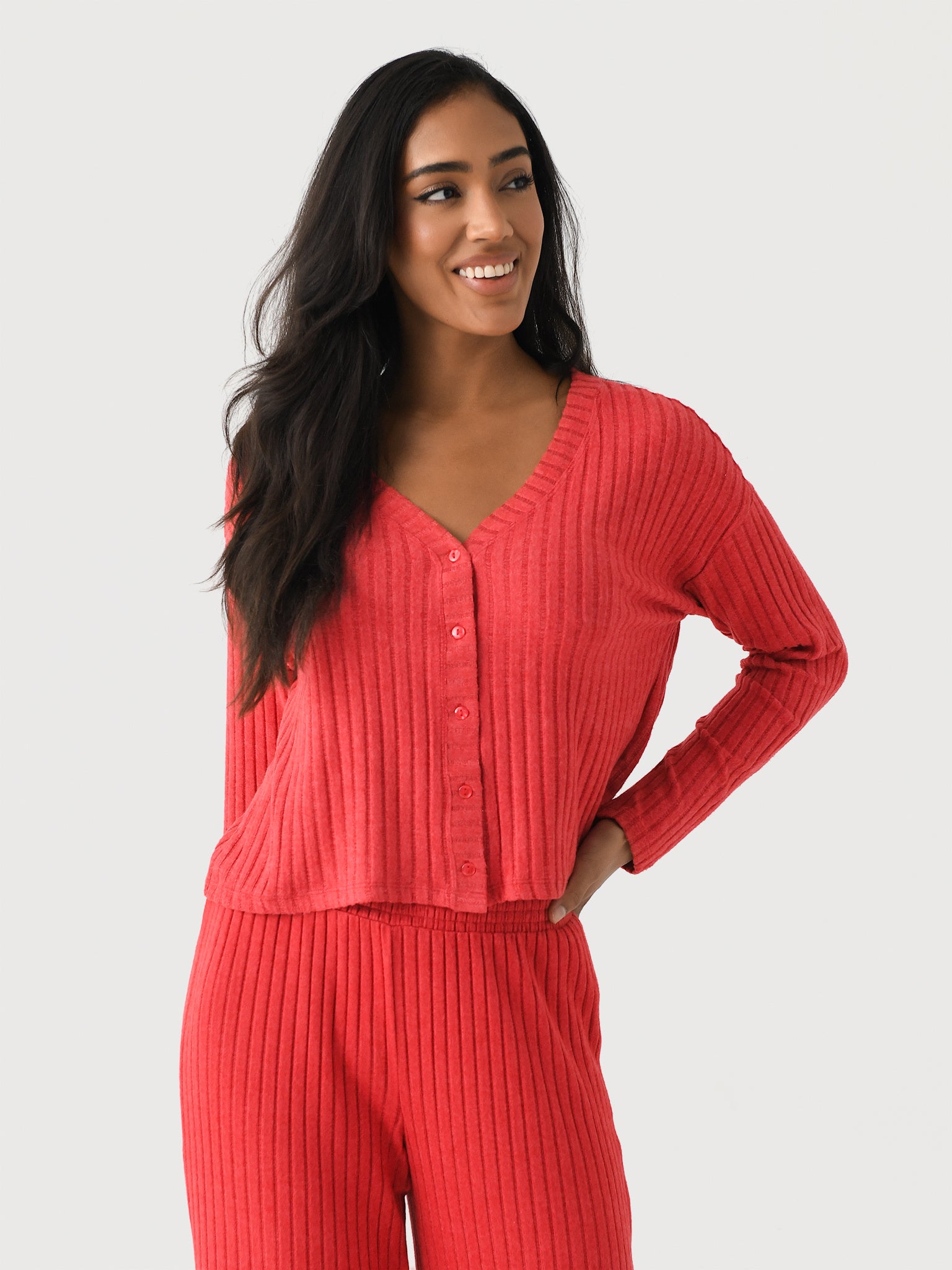 Z Supply Women's Mara Long Sleeve Cardigan Top - Saint Bernard